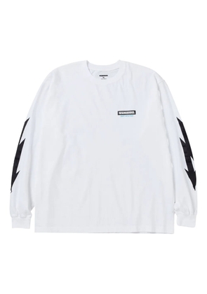 Neighborhood lightning-bolt long-sleeve T-shirt - White