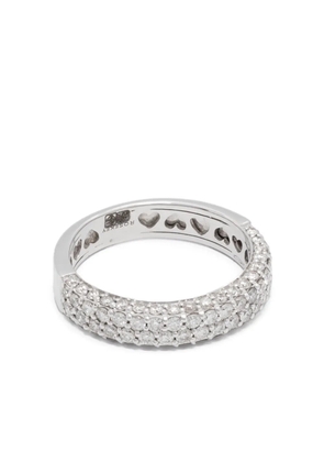 ROSEKEY 18K white gold pavé diamonds ring - Silver