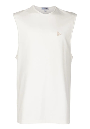 Amir Slama logo-plaque cotton tank top - White