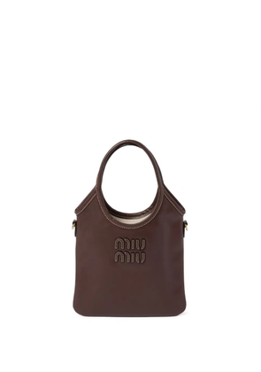 Miu Miu Ivy leather tote bag - Brown
