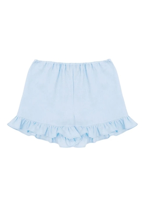 Sleeper Cha Cha ruffled-hem shorts set - Blue