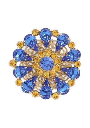 Dolce & Gabbana crystal-embellished brooch - Blue