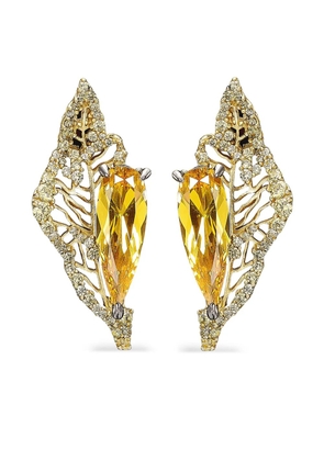 Anabela Chan 14K yellow gold and 18K gold vermeil Halia citrine and diamond earrings