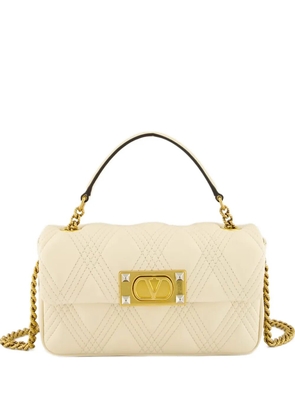 Valentino Garavani Quiltie 67 leather shoulder bag - Neutrals