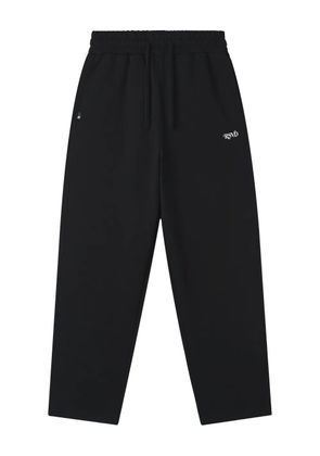 izzue drawstring logo track pants - Black