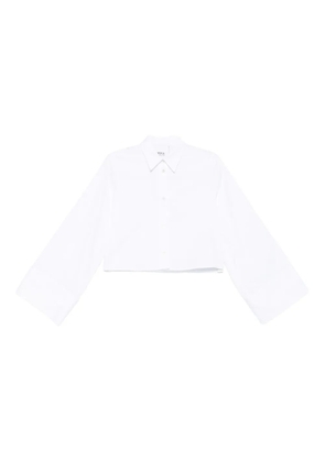 Erika Cavallini button-down cropped shirt - White