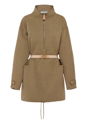 Prada drawstring-hem parka - Green