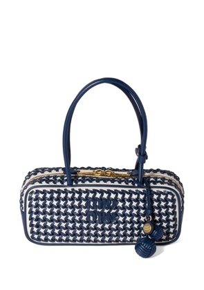 Miu Miu Bea woven-effect tote bag - Blue