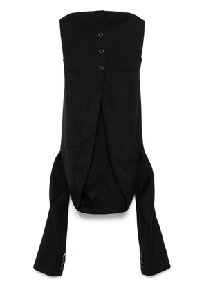 Moschino panelled strapless top - Black