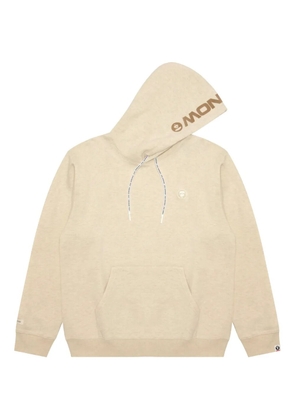 AAPE BY *A BATHING APE® long-sleeve logo-print hoodie - Neutrals