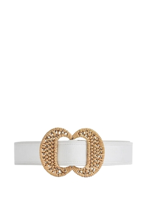 Pamela Munson woven buckle belt - White