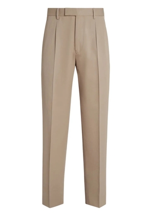 Zegna cotton-wool trousers - Neutrals