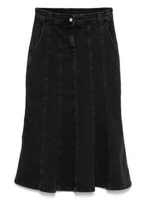 TWINSET pleated denim skirt - Black