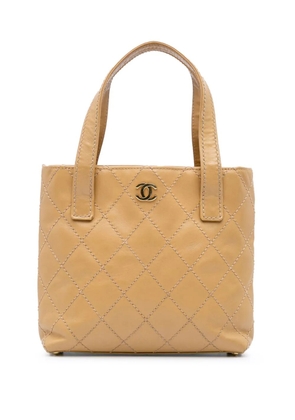 CHANEL Pre-Owned 2002-2003 CC Wild Stitch Calfskin handbag - Brown