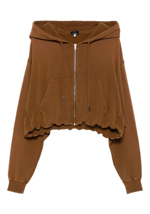 R13 zip-up hoodie - Brown