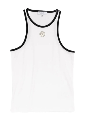 Sporty & Rich logo-appliqué tank top - White