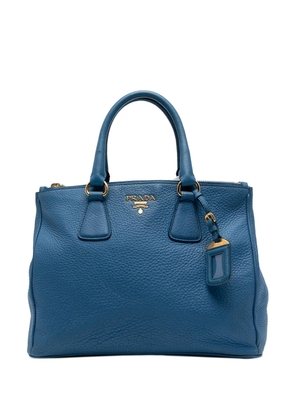 Prada Pre-Owned 2010-2025 Vitello Daino Double Zip Convertible Tote satchel - Blue