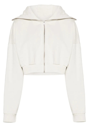 ENTIRE STUDIOS cropped zipped hoodie - Neutrals