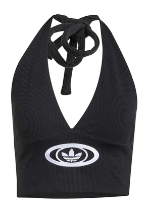 adidas Campus 2000 halterneck ribbed top - Black