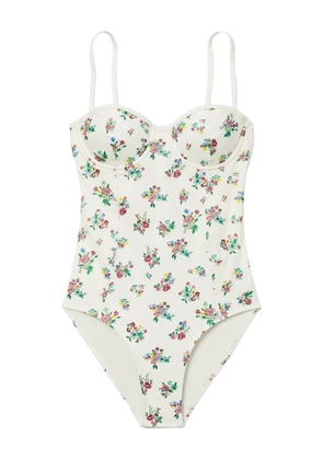 Tory Burch printed underwire swimsuit - Neutrals