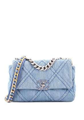 CHANEL Pre-Owned 19 Flap Bag Quilted Denim Medium shoulder bag - Blue