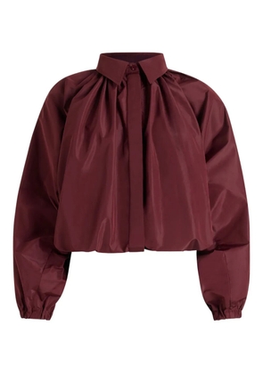 Patou bubble-sleeve collared blouse
