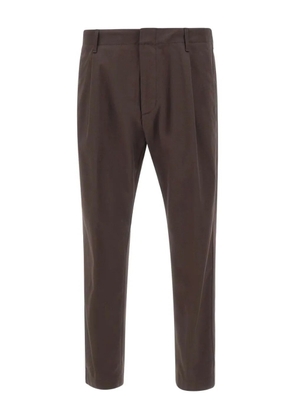 DONDUP dart logo-plaque pants - Brown
