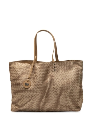 Bottega Veneta Pre-Owned 2012-2025 Nylon Intrecciolusion tote bag - Brown