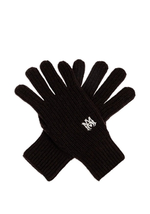 AMIRI logo appliqué gloves - Brown