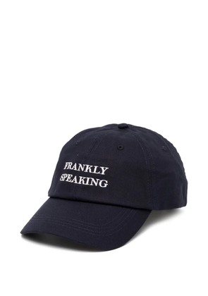 Officine Generale logo-embroidered cap - Blue