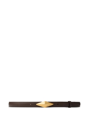 Jimmy Choo diamond-clasp leather belt - Brown