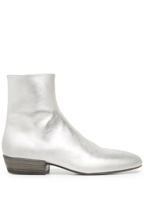 Marsèll Granblocco metaliic-leather ankle boots - Silver