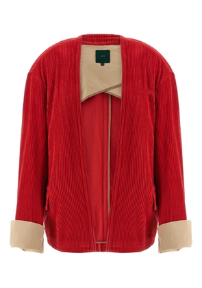 Jejia corduroy open-front jacket - Red