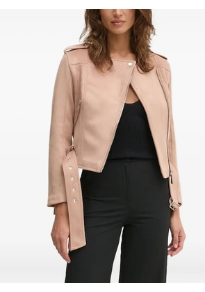 Sisley belted zip-front jacket - Pink