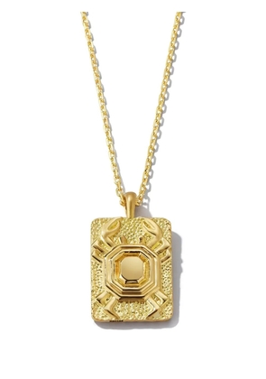 David Webb 18K yellow gold and platinum Cancer-zodiac diamond necklace