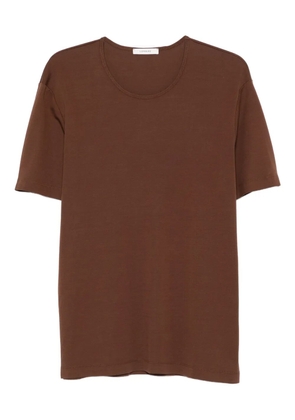 LEMAIRE round-neck cotton T-shirt - Brown