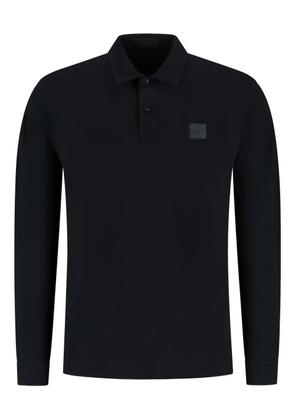 Stone Island long-sleeve logo polo shirt - Blue