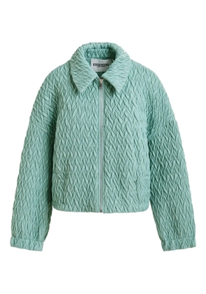 Essentiel Antwerp braid-quilted zip-front jacket - Green