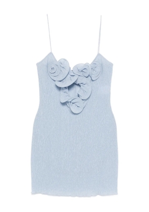 Magda Butrym floral-appliqué mini dress - Blue
