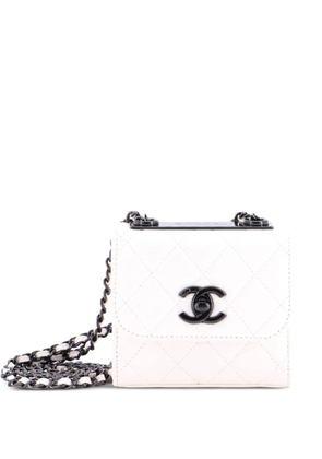 CHANEL Pre-Owned Trendy CC Clutch with Chain Quilted Lambskin Small crossbody bag - White