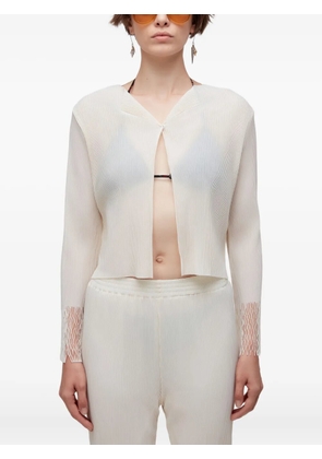 Osklen plisse open-front blouse - White