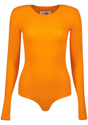 MM6 Maison Margiela numbers-motif bodysuit - Orange