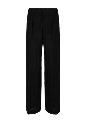 Missoni chevron-pattern open-knit trousers - Black