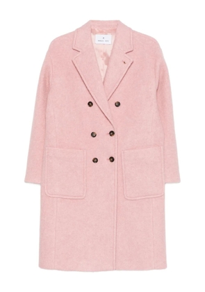 Manuel Ritz notched-lapel double-breasted coat - Pink
