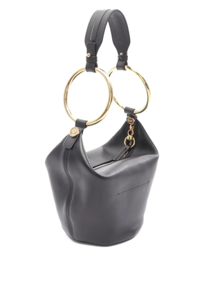 Chloé Pre-Owned 2020s ring-detail leather mini bag - Black