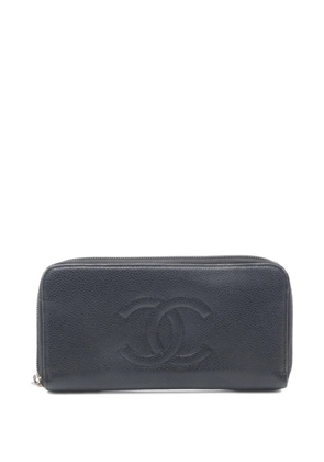 CHANEL Pre-Owned 2010-2011 Coco Mark zipper wallet - Black