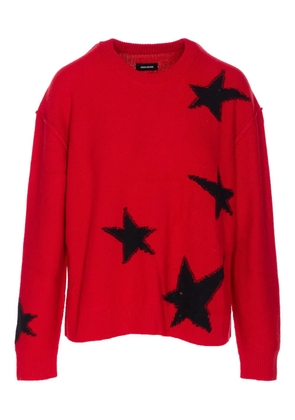 Zadig&Voltaire Markuz star-embroidered cashmere sweater
