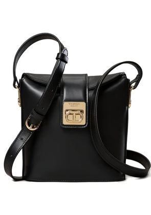 TWINSET flap-lock bucket bag - Black