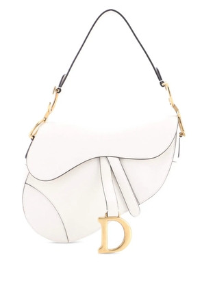 Christian Dior Pre-Owned Saddle Handbag Leather Medium shoulder bag - White