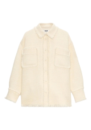 MSGM frayed-edge shirt - Neutrals